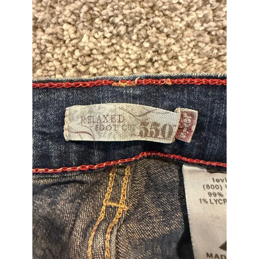 Levis 550 Relaxed‎ Boot Cut Jeans Womens Blue Denim Comfort Fit Classic 6S MIS